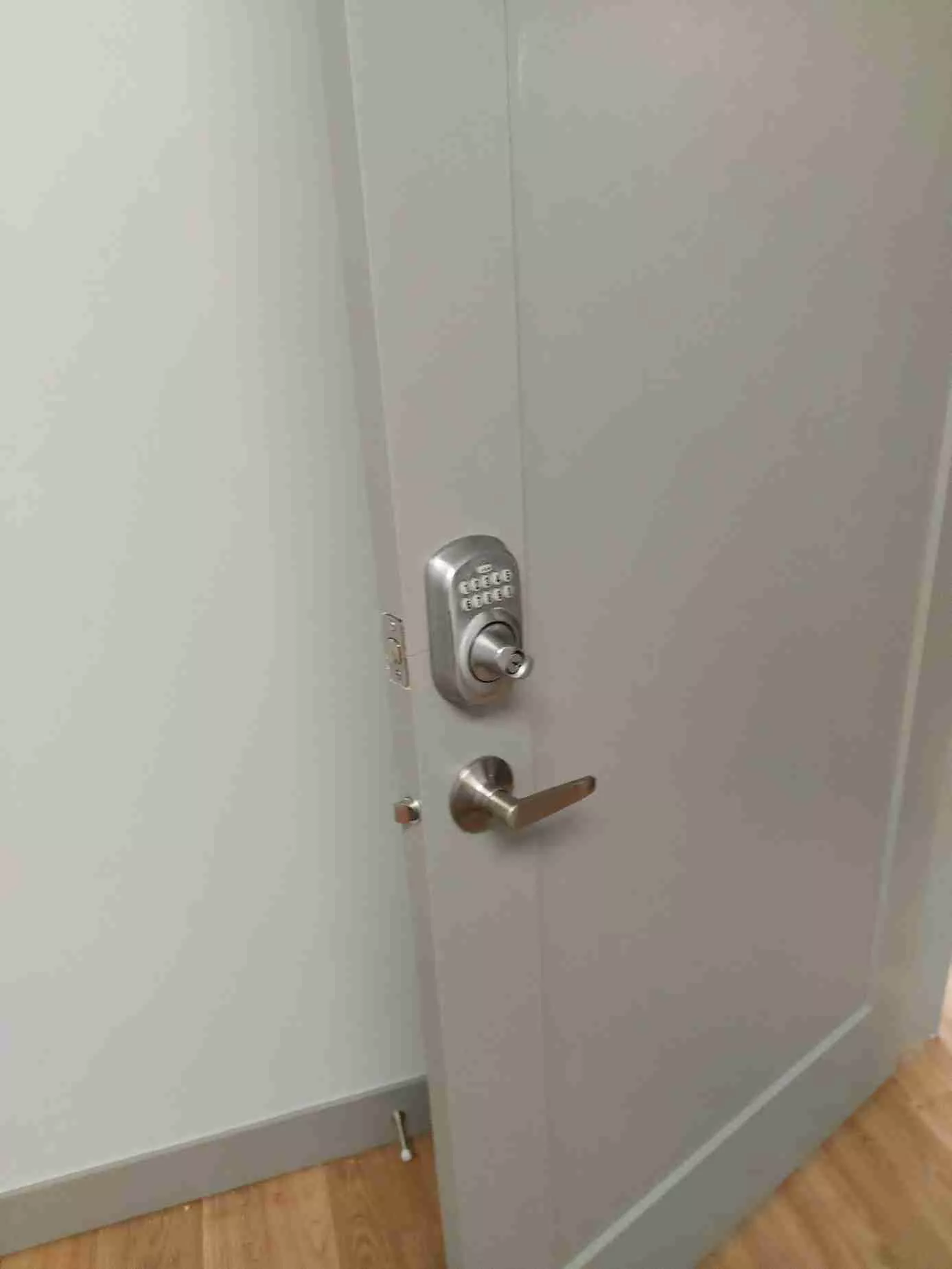 Electronic lock installed