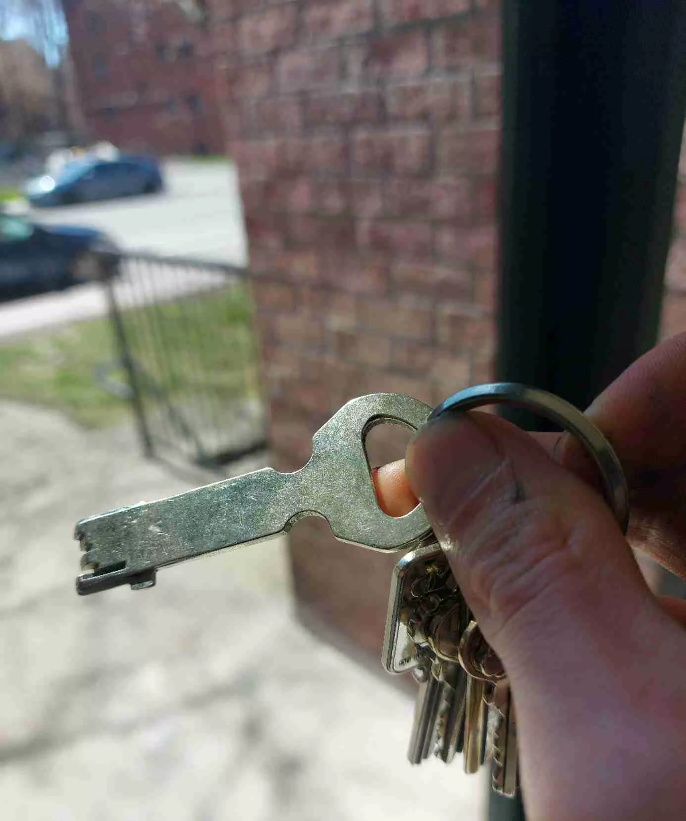 Keyed multipoint lock on a residential door